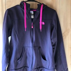 {The North Face} dark purple zip-up hoodie